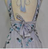 Pretty A Line V Neck Gray Chiffon Formal 8th Grade Homecoming Dresses Summer Middle School Hoco Dress 18th Birthday Outfits HZ1121